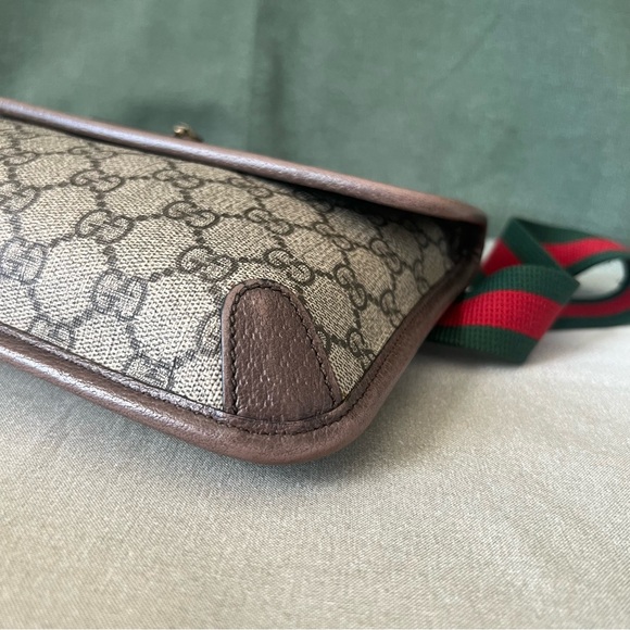 Gucci Gg Supreme Monogram Neo Vintage Web Belt Bag Brown - Picture 12 of 16